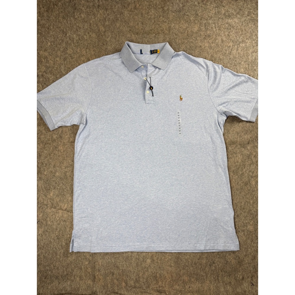 Polo Ralph Lauren Polo Shirt Mens XLT Blue Cotton Jersey Classic Pony Tall Logo
